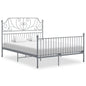 Estructura de cama sin colchón metal gris 120x200 cm
