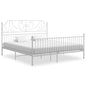Estructura de cama sin colchón metal blanco 160x200 cm