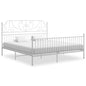 Estructura de cama sin colchón metal blanco 160x200 cm