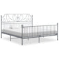 Estructura de cama sin colchón metal gris 120x200 cm