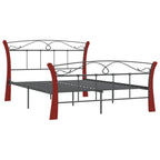 Estructura de cama sin colchón metal negro 120x200 cm