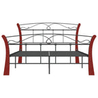 Estructura de cama sin colchón metal negro 120x200 cm