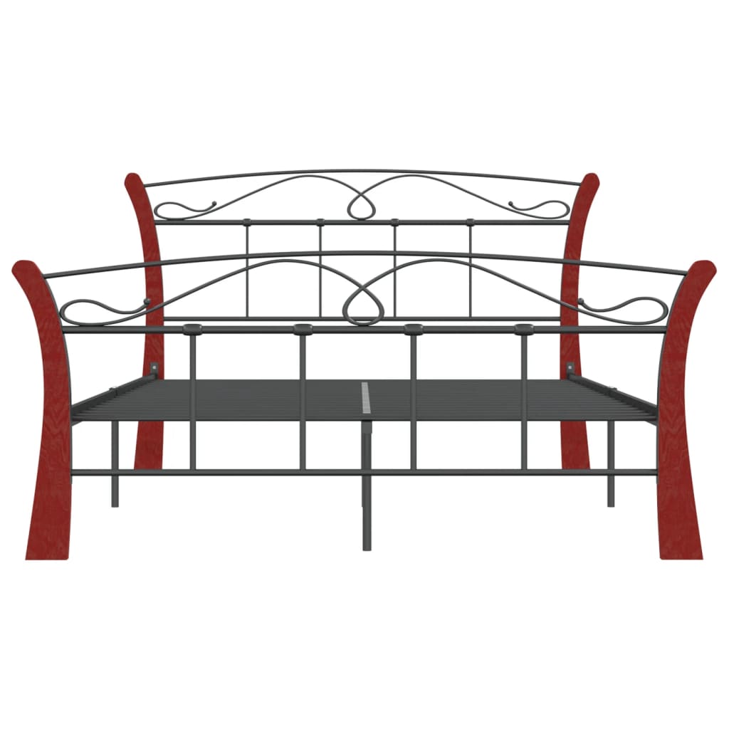 Estructura de cama sin colchón metal negro 120x200 cm
