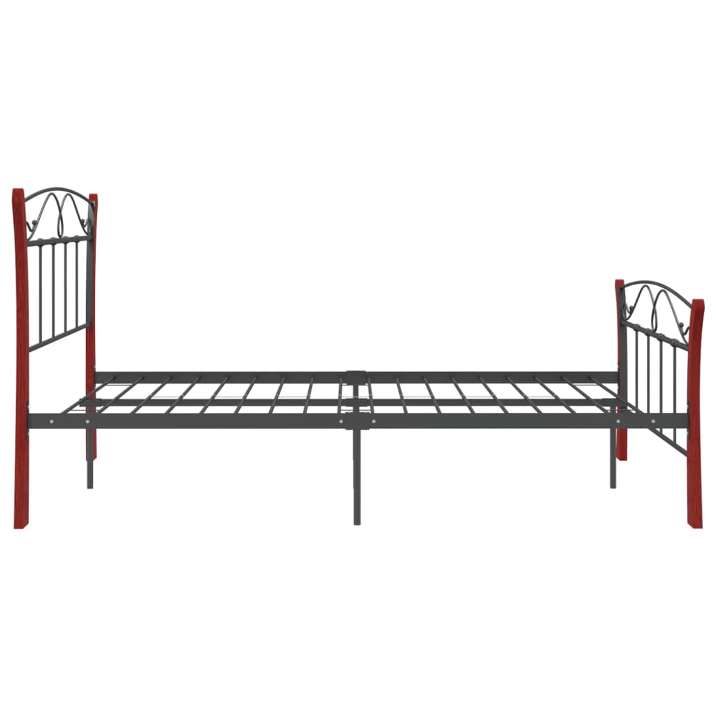 Estructura de cama sin colchón metal negro 120x200 cm