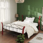 Metal black bed frame without mattress 120x200 cm