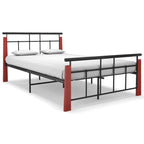Estructura de cama sin colchón metal gris 90x200 cm