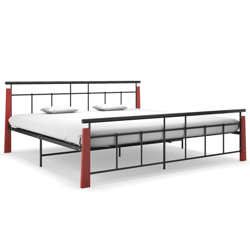 Estructura de cama sin colchón metal gris 90x200 cm