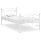 Cama extensible sin colchón metal blanco 80x130/200 cm
