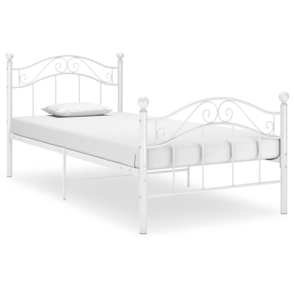 Cama extensible sin colchón metal blanco 80x130/200 cm
