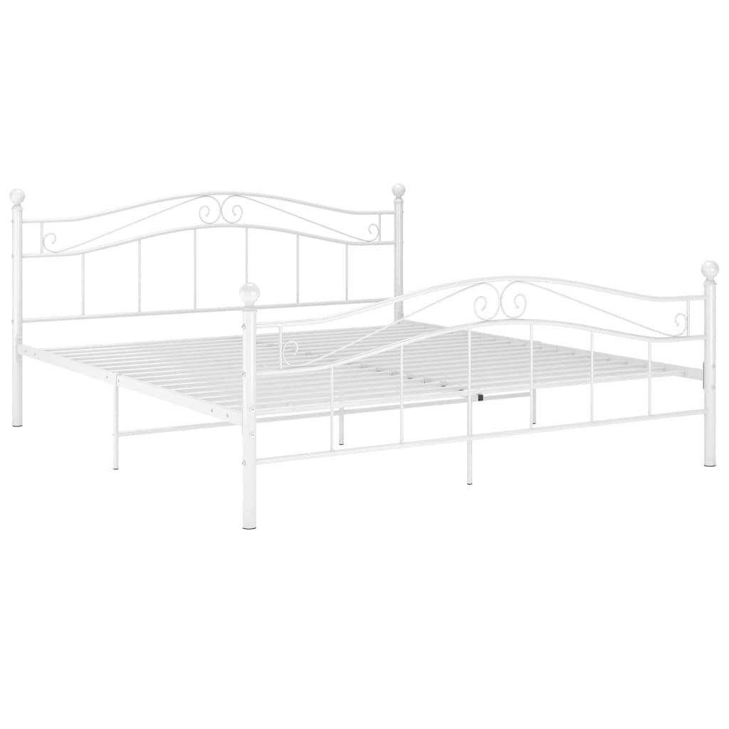 Estructura de cama sin colchón metal blanco 140x200 cm