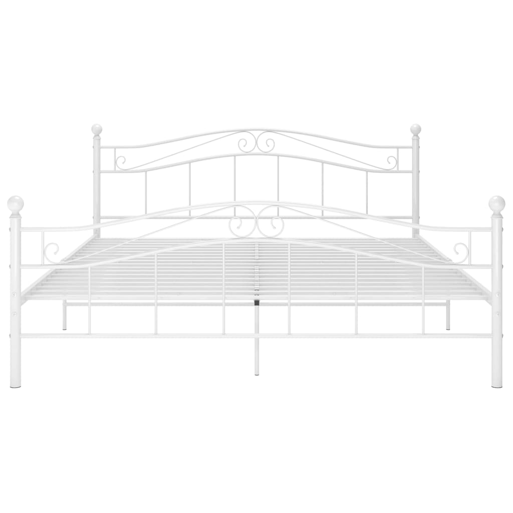 Estructura de cama sin colchón metal blanco 140x200 cm