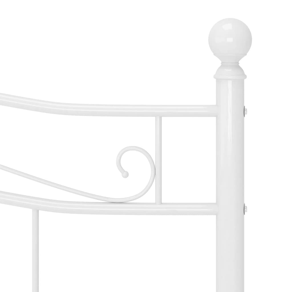 Estructura de cama sin colchón metal blanco 140x200 cm