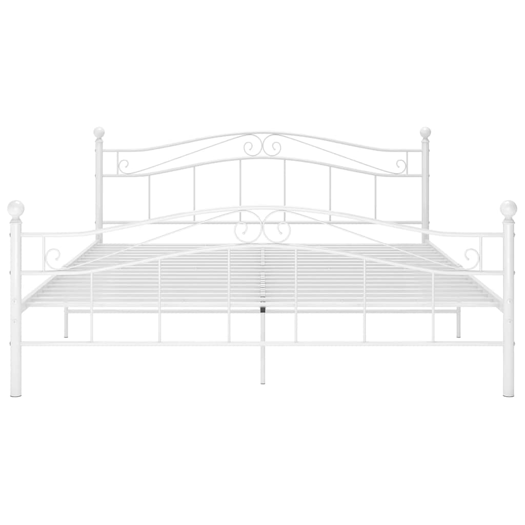 Estructura de cama sin colchón metal blanco 160x200 cm