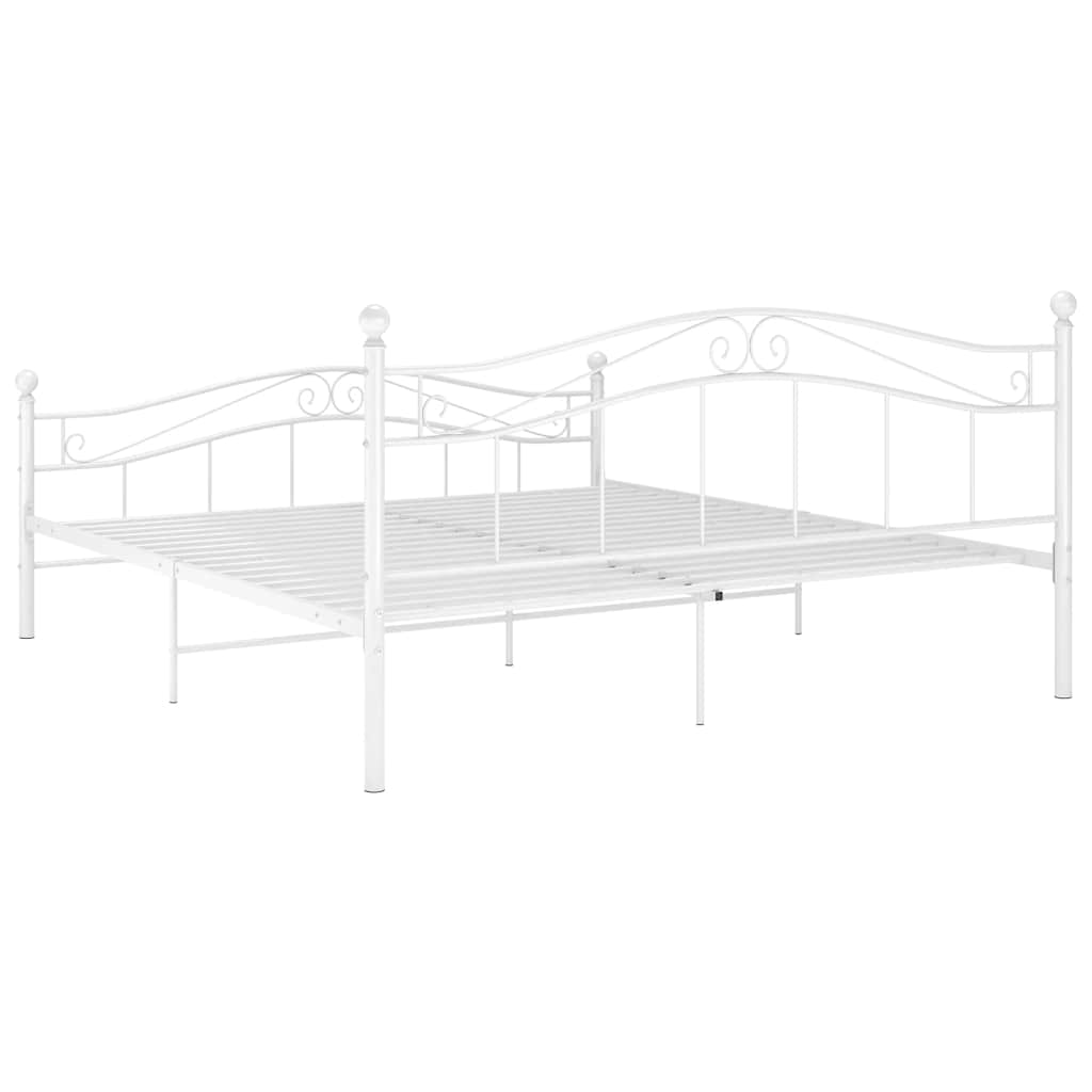 Estructura de cama sin colchón metal blanco 160x200 cm