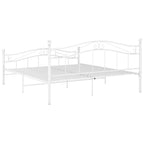 Estructura de cama sin colchón metal blanco 160x200 cm
