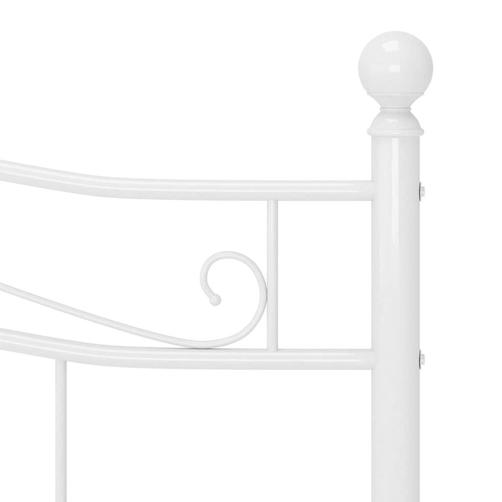 Estructura de cama sin colchón metal blanco 160x200 cm