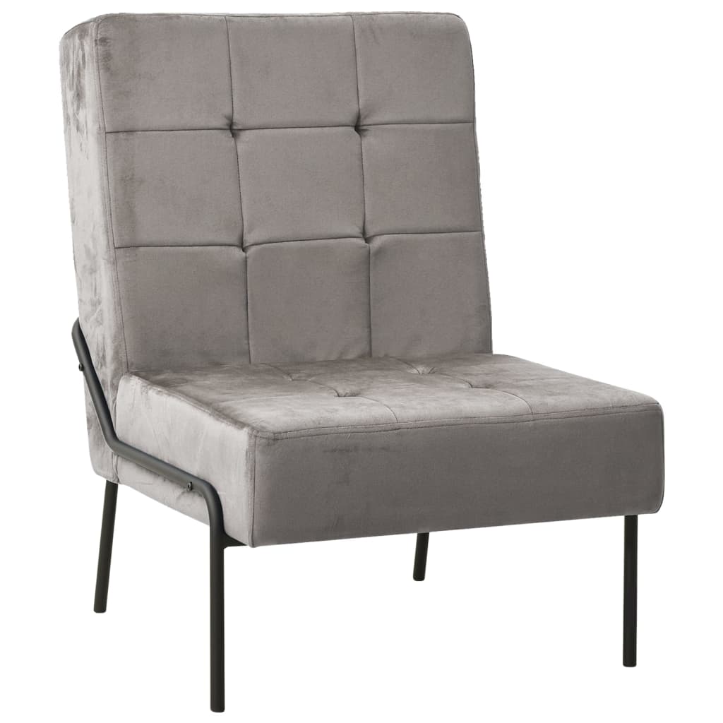 Silla de relajación de terciopelo crema blanca 65x79x87 cm