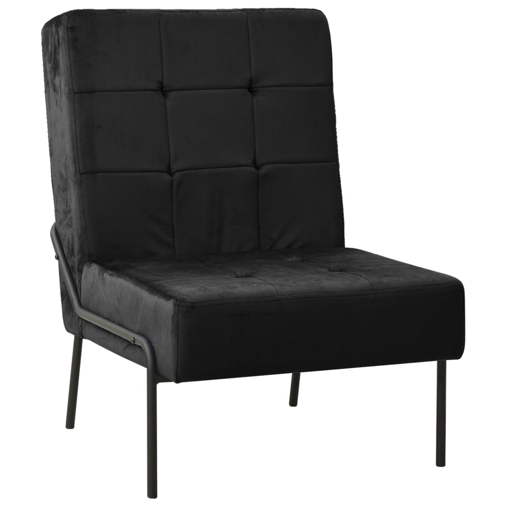 Silla de relajación de terciopelo crema blanca 65x79x87 cm