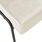 Silla de relajación de terciopelo crema blanca 65x79x87 cm