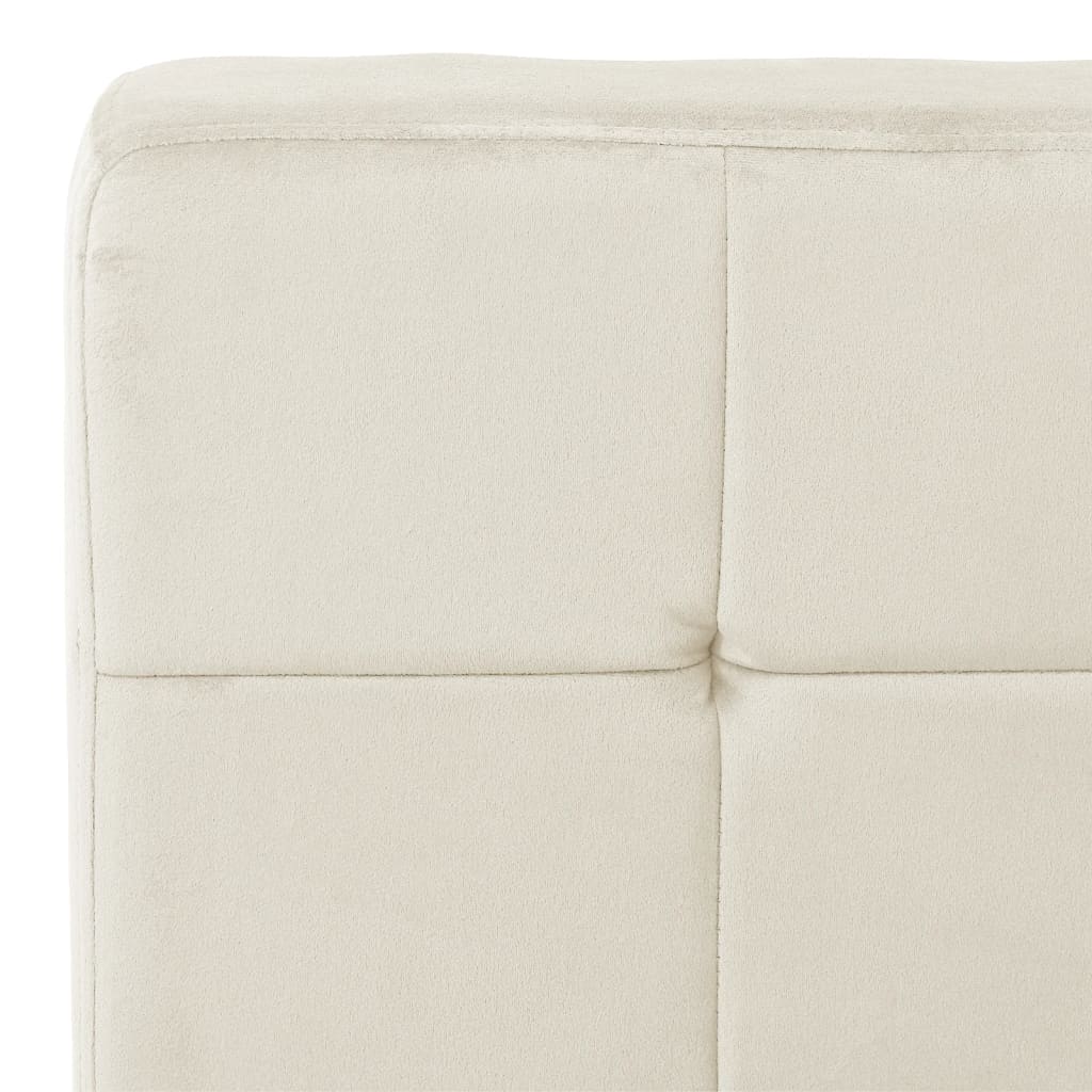 Silla de relajación de terciopelo crema blanca 65x79x87 cm