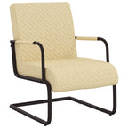Silla voladiza cuero sintético crema