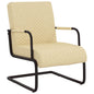 Cadeira cantilever pele sintética creme
