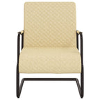 Silla voladiza cuero sintético crema