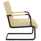 Silla voladiza cuero sintético crema