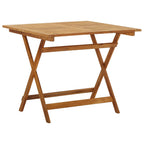 Mesa de comedor plegable para jardín madera de teca 90x60x75 cm