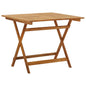 Mesa de comedor plegable para jardín madera de teca 90x60x75 cm