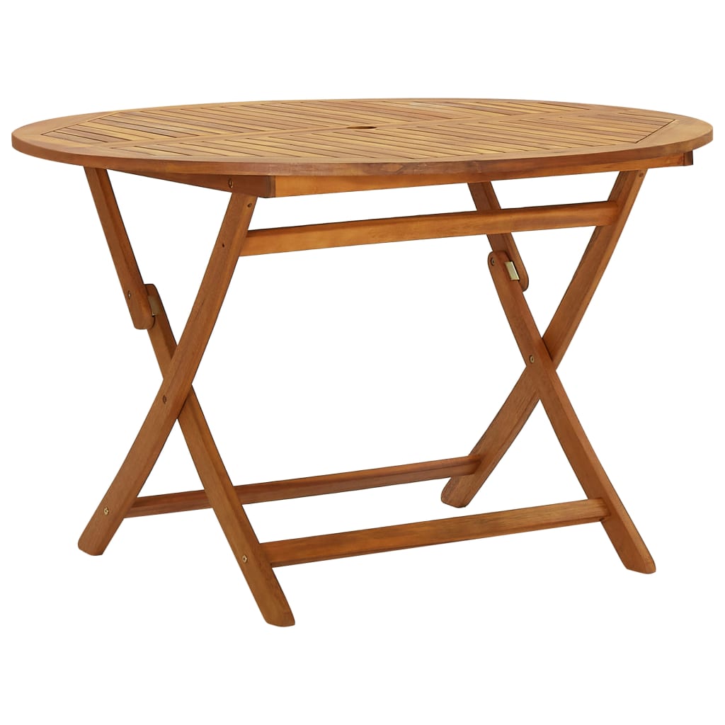 Mesa de comedor plegable para jardín madera de teca 90x60x75 cm