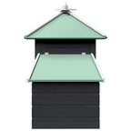 Gallinero con ponedero madera maciza abeto gris 190x72x102 cm