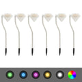 Lámparas LED solares para jardín 6 unidades 9x7,8x29,5 cm