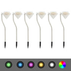 Lámparas LED solares para jardín 6 unidades 9x7,8x29,5 cm