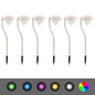 Solar LED garden lights 6 units 9x7.8x29.5 cm