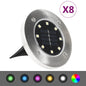 Solar Ground Lights 12-Pack White LED Lights