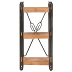 Estantería de 3 niveles de madera maciza de acacia 40x30x80 cm