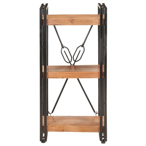 3-tier solid acacia wood shelving unit 40x30x80 cm