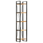 Estantería de 3 niveles de madera maciza de acacia 40x30x80 cm