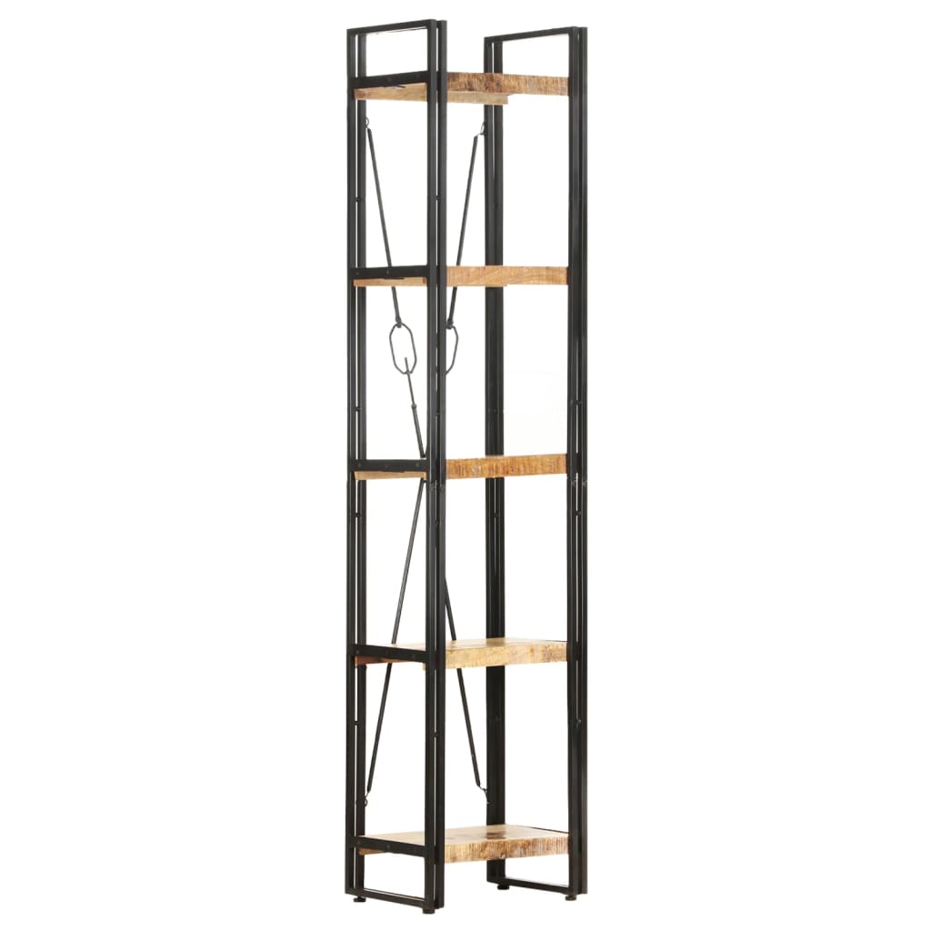 Estantería de 3 niveles de madera maciza de acacia 40x30x80 cm