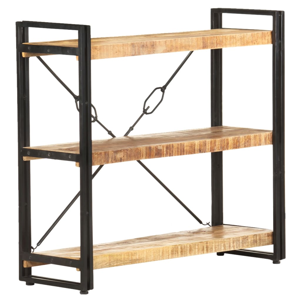 Estantería de 3 niveles de madera maciza de acacia 40x30x80 cm