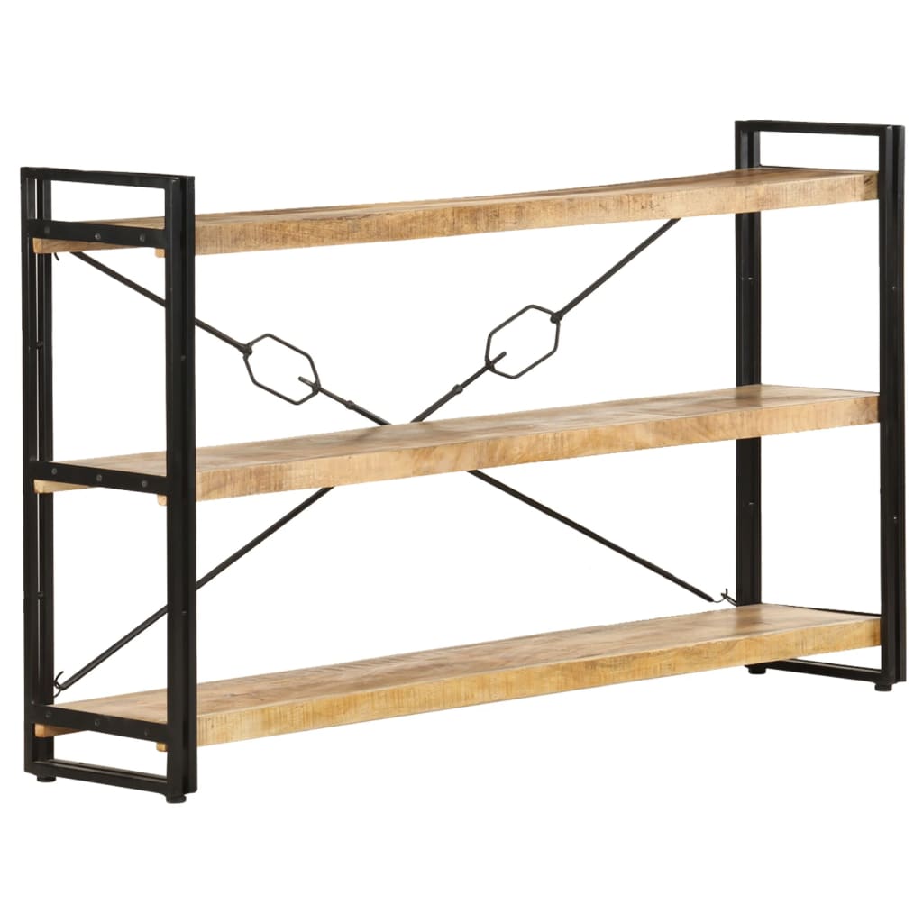 Estantería de 3 niveles de madera maciza de acacia 40x30x80 cm