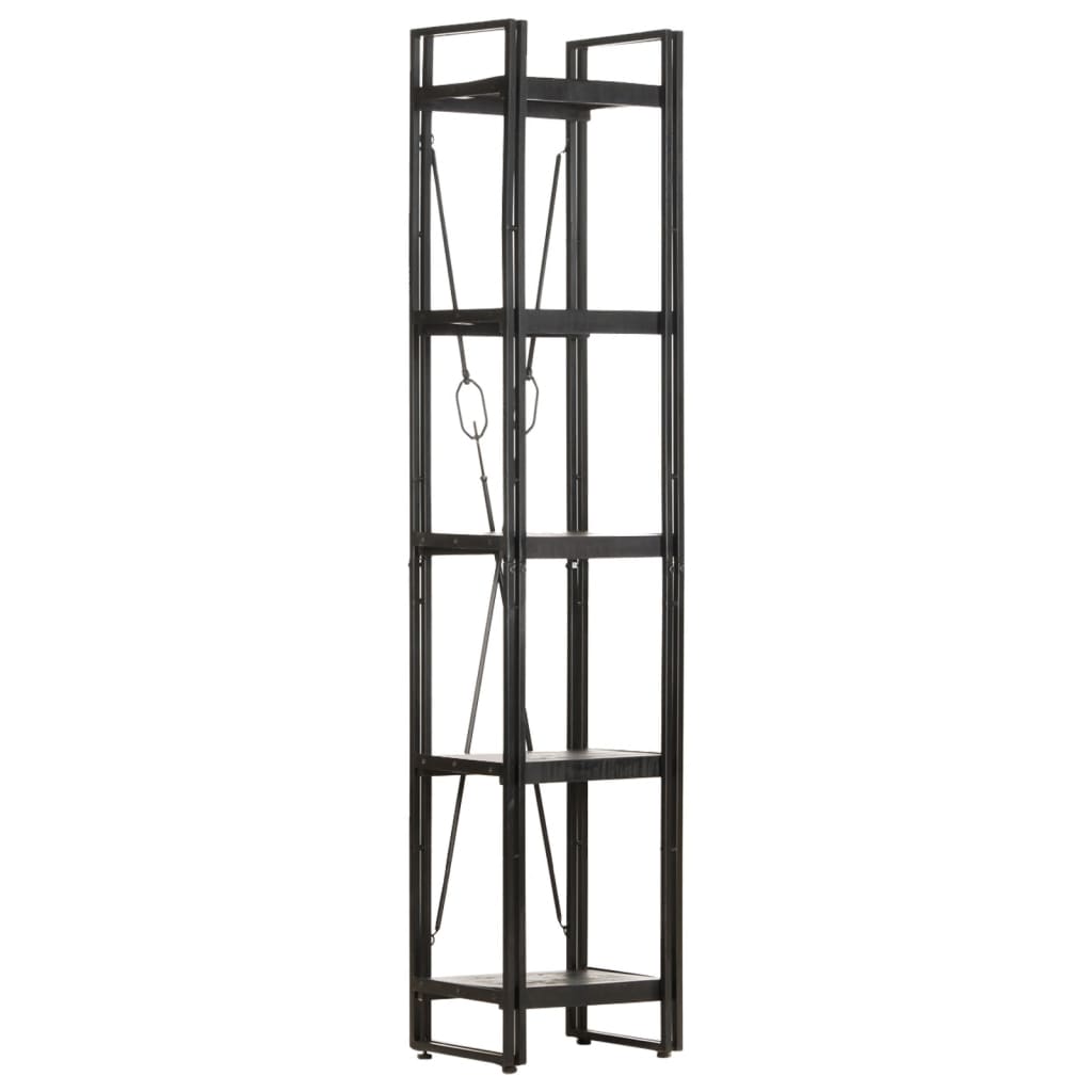 Estantería de 3 niveles de madera maciza de acacia 40x30x80 cm