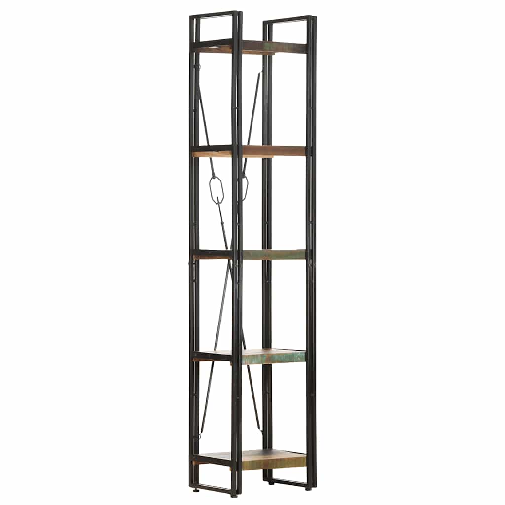 Estantería de 3 niveles de madera maciza de acacia 40x30x80 cm