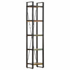 Estantería de 3 niveles de madera maciza de acacia 40x30x80 cm