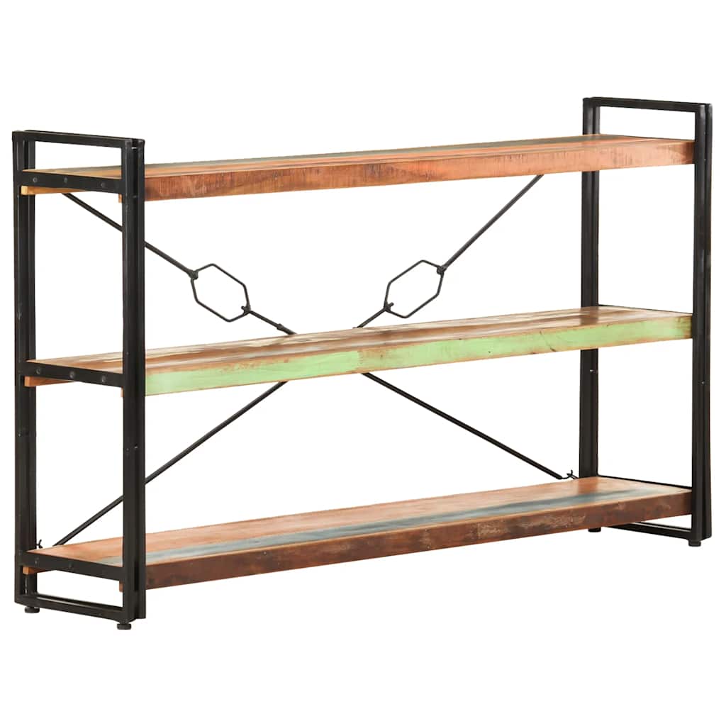 Estantería de 3 niveles de madera maciza de acacia 40x30x80 cm