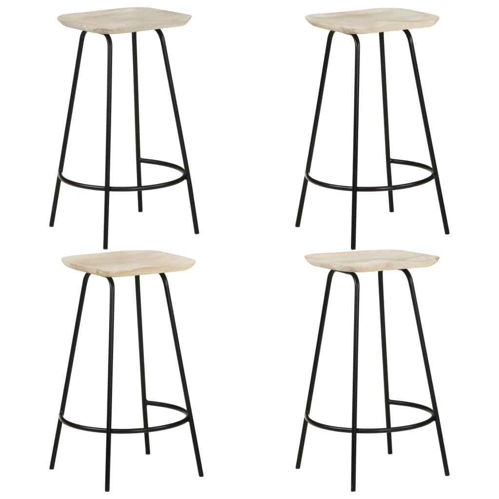 Taburetes de cocina 2 unidades madera maciza de acacia