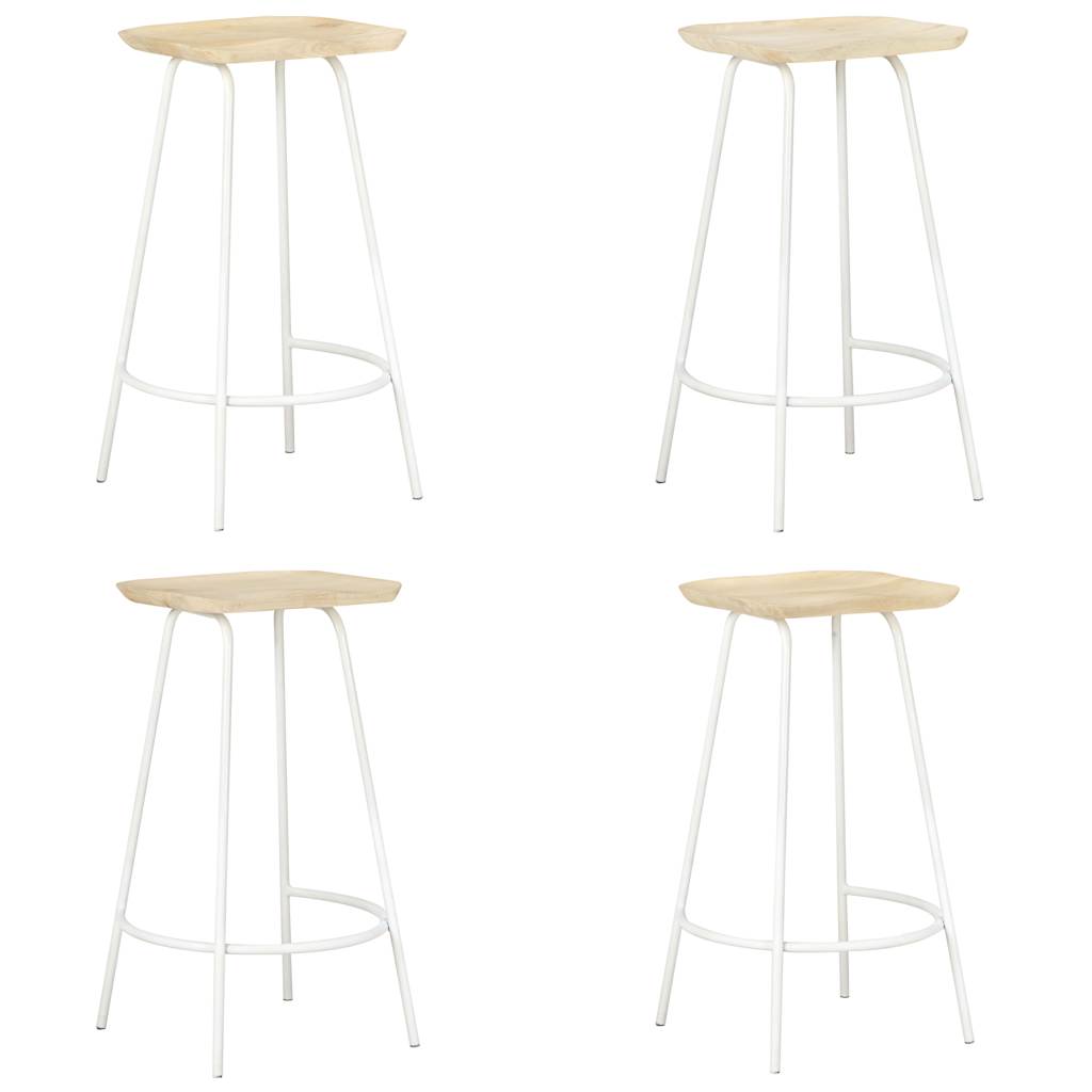 Taburetes de cocina 2 unidades madera maciza de acacia