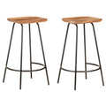 Taburetes de cocina 2 unidades madera maciza de acacia