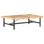 Mesa de centro de madera maciza de mango 142x90x42 cm